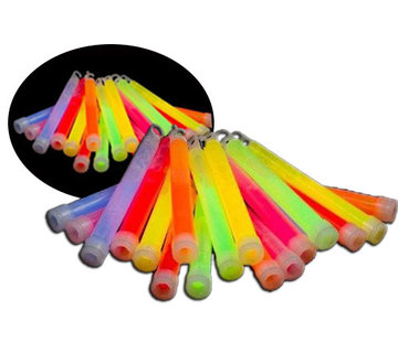 Breaklight.be 25 x 6  inchGlow Sticks Mixed | Bâtons lumineux 15 cm x 10 mm