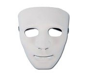 Partyline Masker PVC Wit Man | Eng wit masker