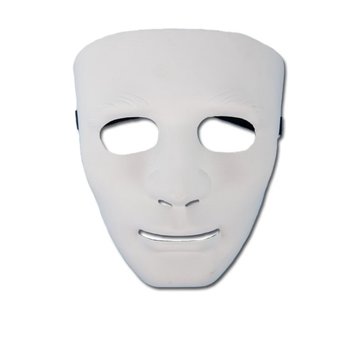 Partyline Masque PVC Homme Blanc | Masque blanc effrayant