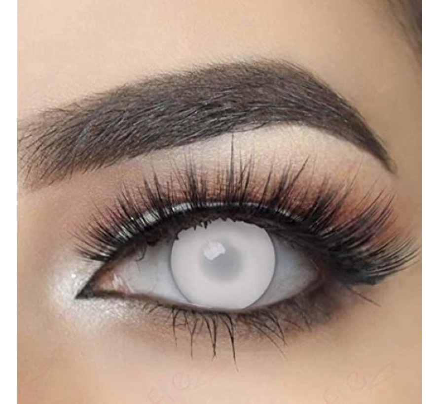 Lentilles Zombie Blind White | 40% vue - Lentilles blancs