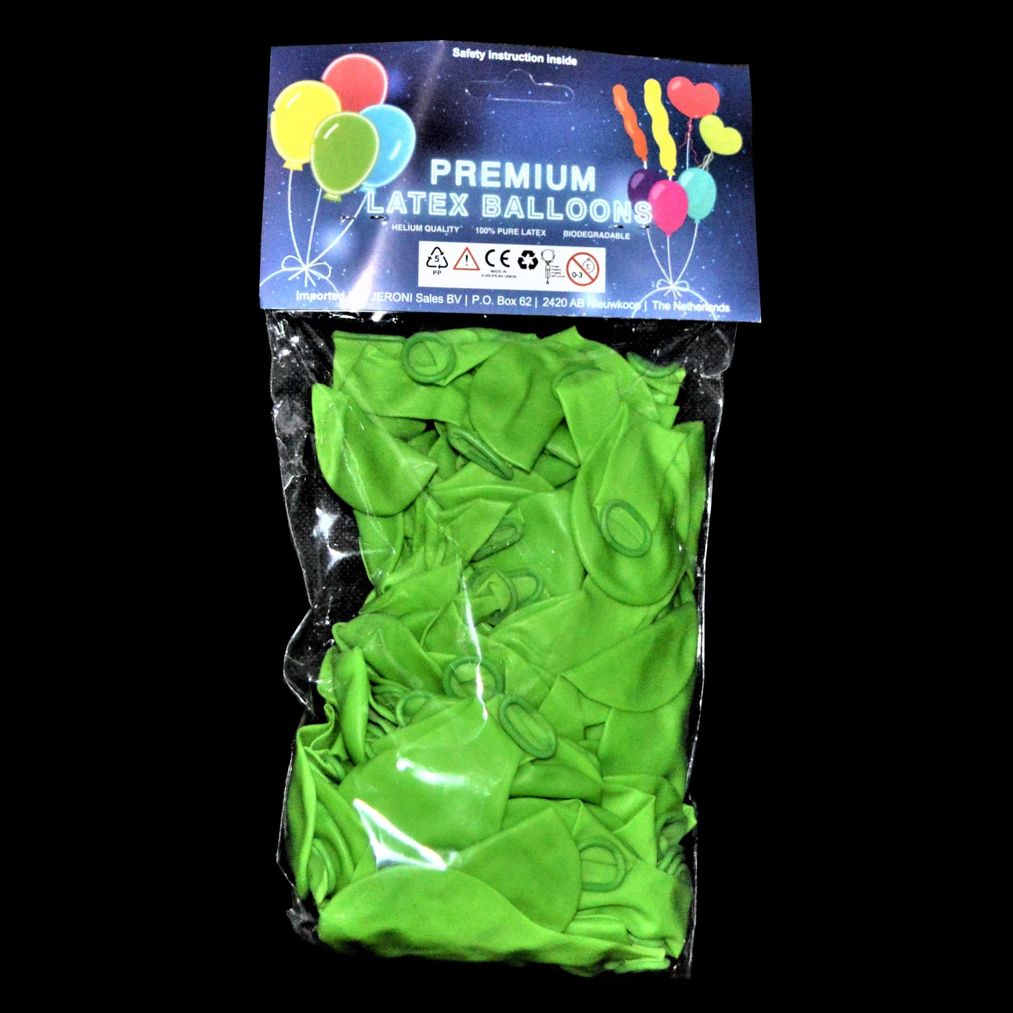Breaklight.be Ballons vert fluo UV - 100 pièces | Ballons de fête UV
