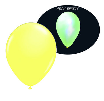 Breaklight.be Neon UV gele  ballonnen  - 100 stuks  | UV Feest Ballonnen