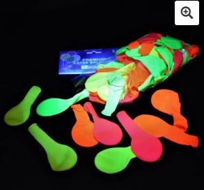 Breaklight.be Ballons rouges fluo UV - 100 pièces | Ballons de fête UV