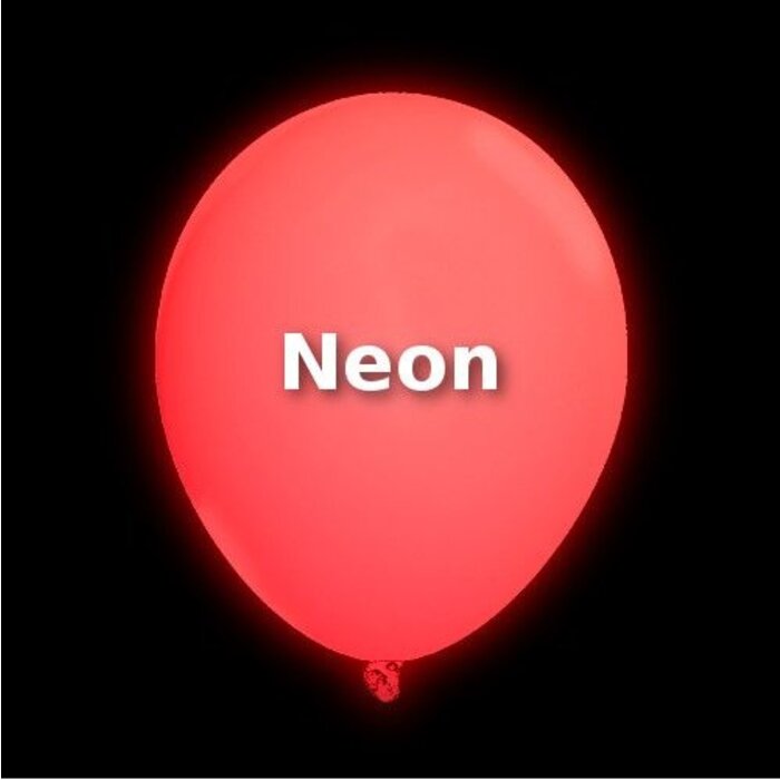 Breaklight.be Neon UV red balloons - 100 pieces | UV Party Balloons