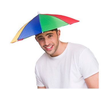 Wicked Costumes  Kleurrijke Hoofdparaplu  | Hoofdparasol | Paraplu hoed