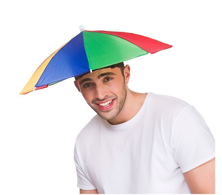 Wicked Costumes Parapluie principal coloré | Parapluie principal | Chapeau parapluie