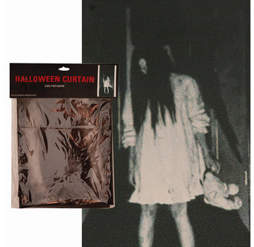 Partyline Halloween curtain creepy girl | Curtain 75x160cm | Halloween decoration