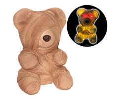 Partyline Ours zombie 23 cm avec lumière | Halloween Teddy 23 cm | Décoration d'Halloween