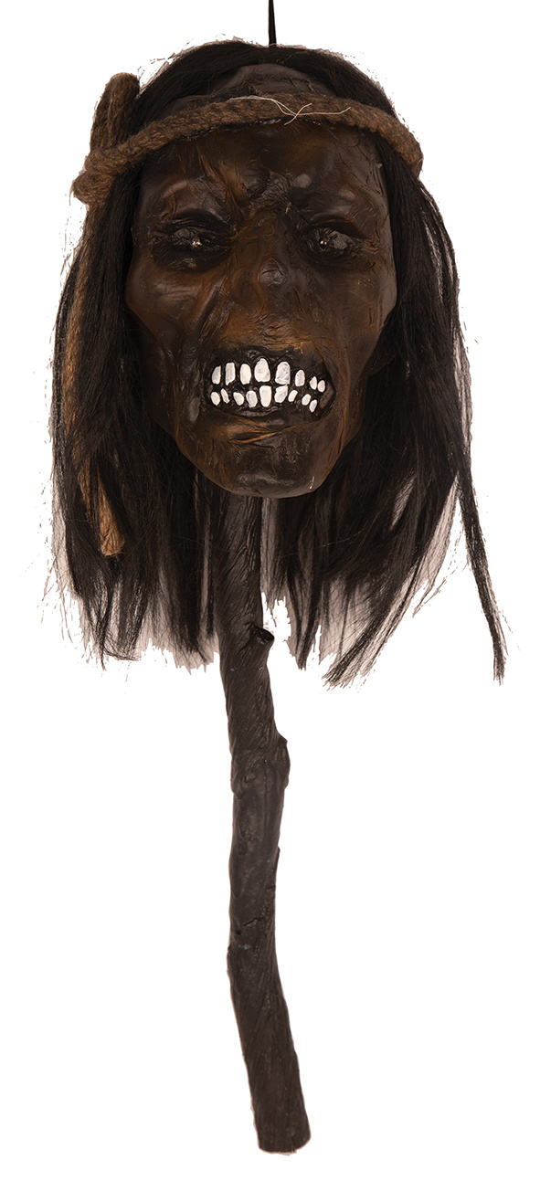 Partyline Tête coupée sur bâton 48 cm avec lumière | Décoration d'Halloween