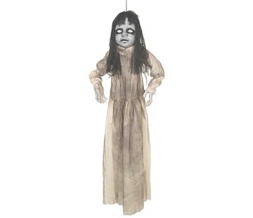 Partyline Zombie girl 120 cm with light and sound | Deco Halloween hanging doll