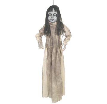 Partyline Fille zombie 120 cm avec lumière et son | Poupée à suspendre Deco Halloween