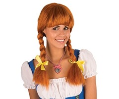 Partyline Wig Heidi | Brown Tyrolean Wig | Oktoberfest wig