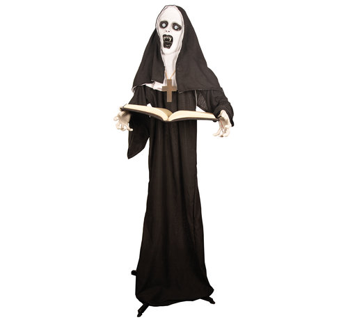 Partyline Halloween nun 165 cm with light and sound | Deco Halloween standing doll