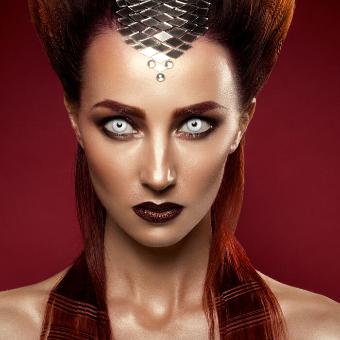 Aricona Zombie Alarm white lenses | White color lenses without vision correction | Halloween lenses