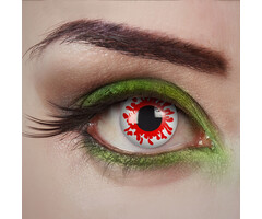 Aricona Bloody zombie white lenses | White color lenses without vision correction | Halloween daily lenses