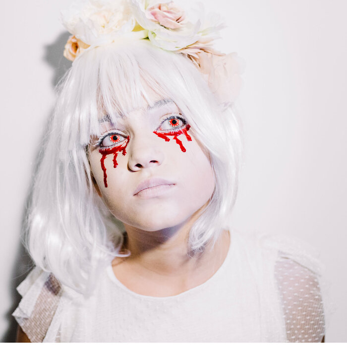 Aricona Bloody zombie witte lenzen | Witte kleurlenzen zonder sterkte | Halloween daglenzen