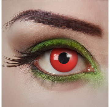 Aricona Lentilles rouges Devil Eye | Lentilles de couleur rouge sans correction | Jetables quotidiens d'Halloween