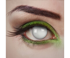 Aricona Blind White Behind Bars witte lenzen | Witte kleurlenzen zonder sterkte | Halloween daglenzen