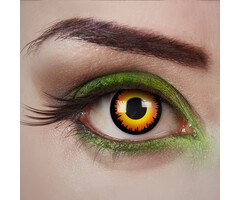 Aricona Lentilles de loup-garou | Verres de couleur noire sans correction | Halloween jetables quotidiens
