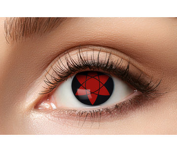 Eyecatcher Lentilles de couleur Sharingan Manga Uchiha | Vision 50% | Lentilles d'Halloween pour 3 mois d'utilisation