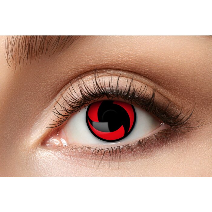 Zoelibat - Eyecatcher Sharingan kleurlenzen Mangekyou | Rode contactlenzen | Halloweenlenzen voor 3 maand gebruik