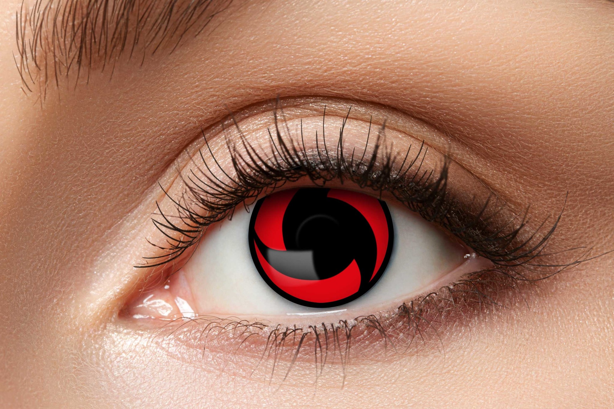Eyecatcher Lentilles de couleur Sharingan Mangekyou | Lentilles de contact rouges | Lentilles d'Halloween pour 3 mois d'utilisation