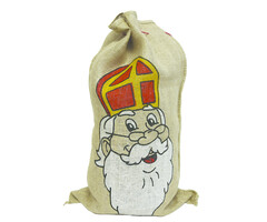 Partyline Jute bag of St Nicholas| Jute bag 80 x 50 cm | St.Nicholas and Pete