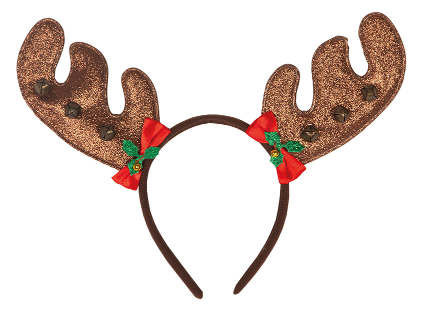 Partyline Rendier Diadeem met belletjes | Rendier diadeem | Kerst diadeem