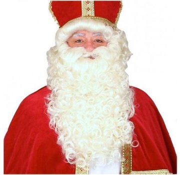 Breaklight.be St.Nicholas Wig | Wig of St.Nicholas| Fireproof | St.Nicholas and his help