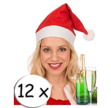 Breaklight.be 12 Red Santa hats + champagne glass | Santa hat | Santa | Christmas