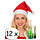 12 Red Santa hats + champagne glass | Santa hat | Santa | Christmas
