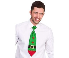 Wicked Costumes Christmas Glitter tie - Green glitter tie for Christmas