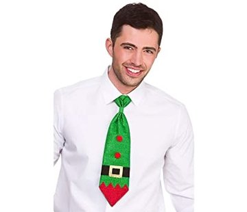 Wicked Costumes  Christmas Glitter tie - Green glitter tie for Christmas
