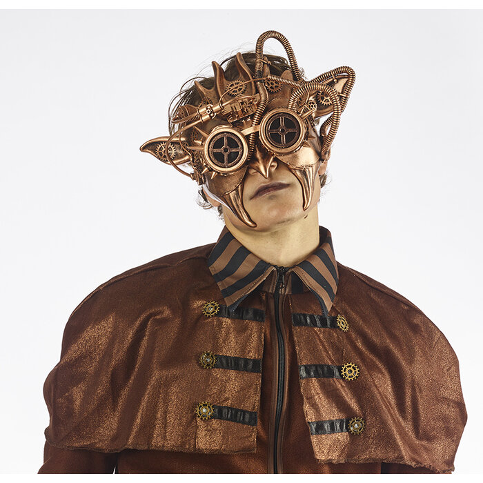 Partyline Steampunk Mask Bronze | Ive's Mask | retrofuturistic