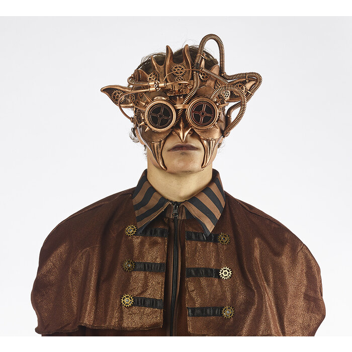 Partyline Steampunk Mask Bronze | Ive's Mask | retrofuturistic