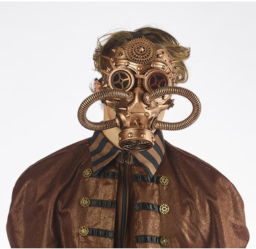 Partyline Masque à gaz Steampunk Bronze | retrofuturiste