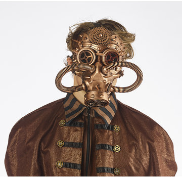 Partyline Steampunk gasmasker Brons | retrofuturistisch