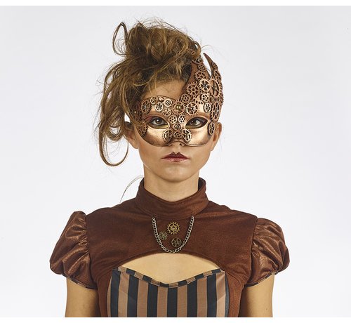 Partyline Masque pour les yeux Steampunk Bronze | rétro futuriste