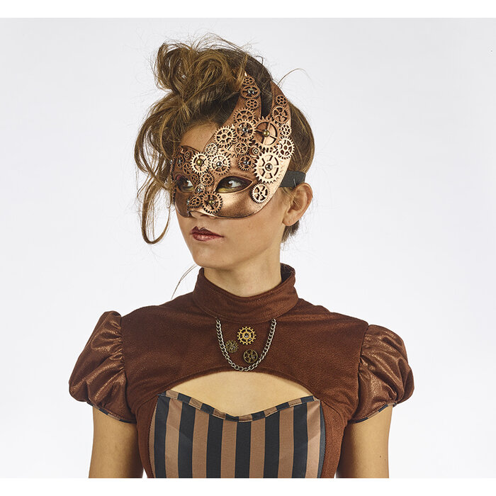 Partyline Steampunk Eye Mask Bronze | retro futuristic