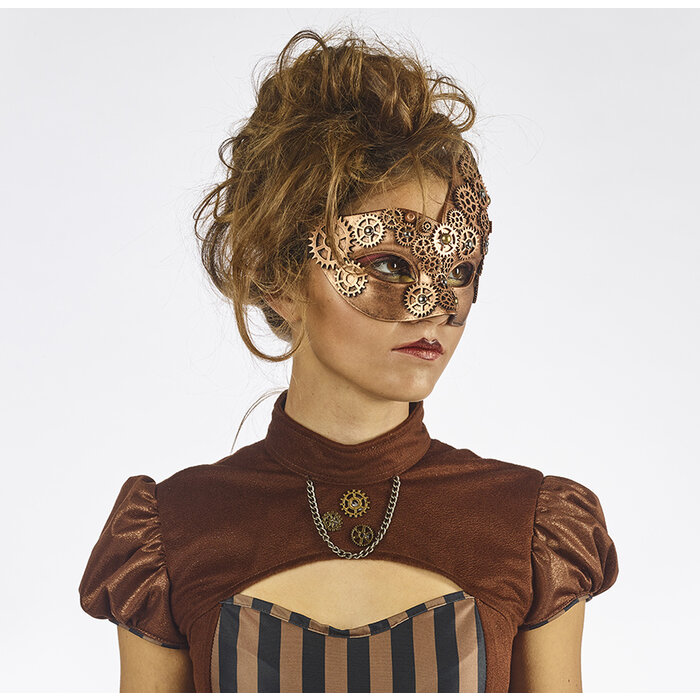 Partyline Steampunk Eye Mask Bronze | retro futuristic