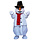 Mascotte en peluche de bonhomme de neige de luxe | Costume de mascotte