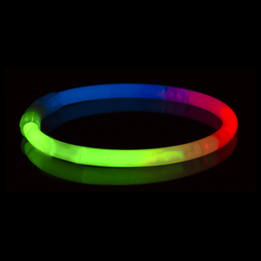 Breaklight.be Tri-Color Mixed Glow armbanden 100 stuks + connectors| Lichtgevende armbanden