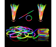 Breaklight.be Bracelets Tri-Color Mixed Glow 100 pièces + connecteurs | Bracelets lumineux