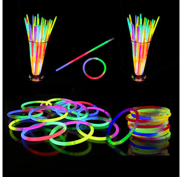 Breaklight.be Tri-Color Mixed Glow bracelets 100 pieces + connectors | Luminous bracelets