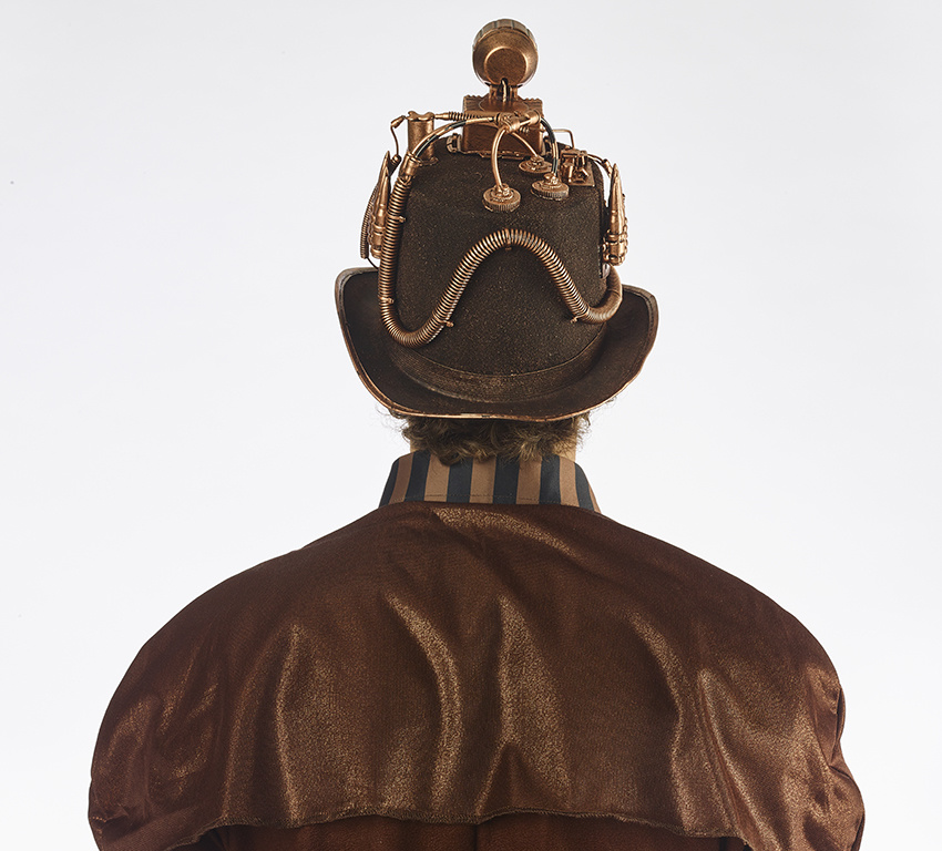 Partyline Steampunk Luxury Hat with lamp | Luxury Hat retro futuristic