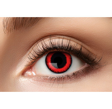 Eyecatcher Lentilles de couleur Sharingan Manga Red Lunatic | Lentilles d'Halloween pour 3 mois d'utilisation