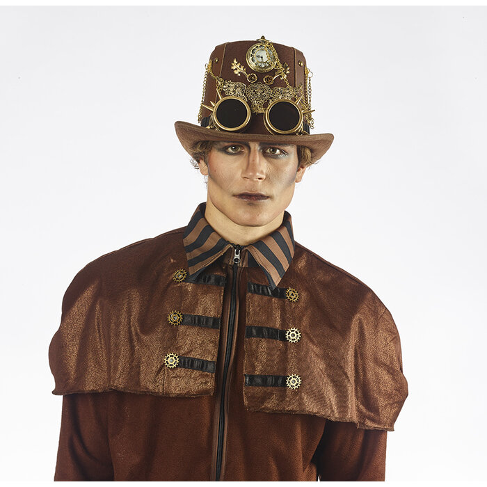 Partyline Chapeau de luxe Steampunk avec l'horlogee | Chapeau de luxe rétro futuriste