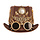 Steampunk Luxe Hoed met klok|  Hoed retro futuristisch