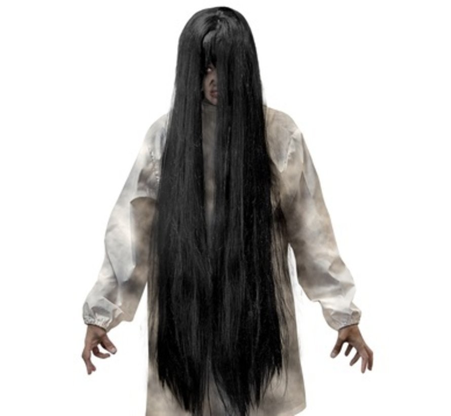 Black Evil wig | Extra long wig 100 cm | Horror wig