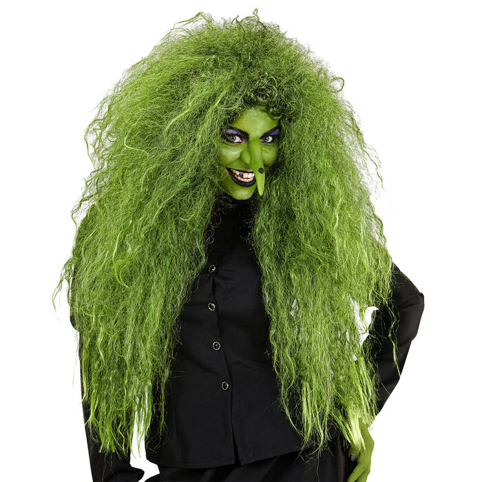 Widmann Wild Green Witch Wig | Oversized wig  | Horror wig